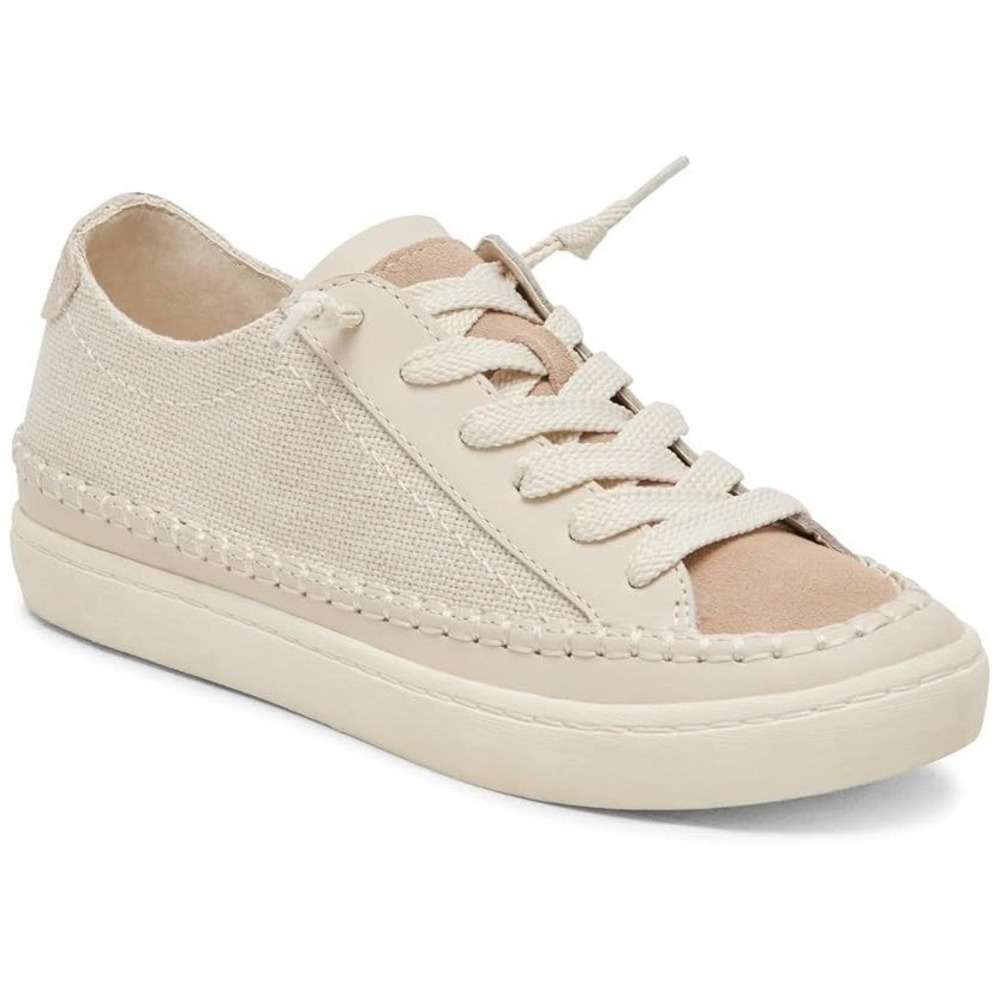 Dolce Vita Zolen Sneaker Women's Size 8 Tan Natural Canvas Lace Up Comfort Shoes